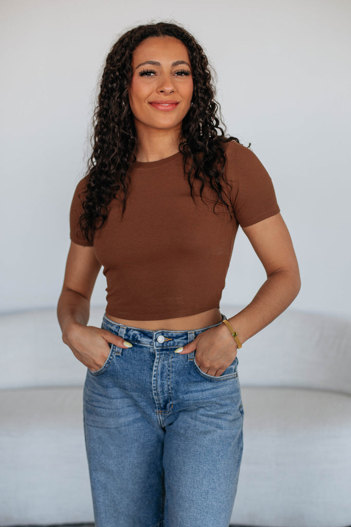 Lenna Ribbed Top - Cocoa