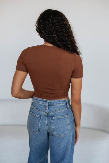 Lenna Ribbed Top - Cocoa