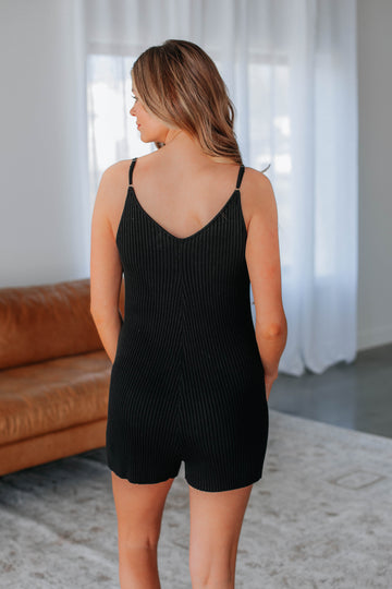 Lennox Knit Romper - Black