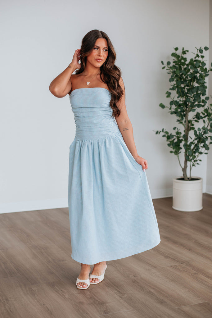 Lindsey Striped Linen Dress