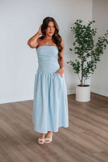Lindsey Striped Linen Dress
