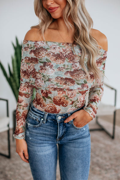 Lorelei Floral Mesh Bodysuit