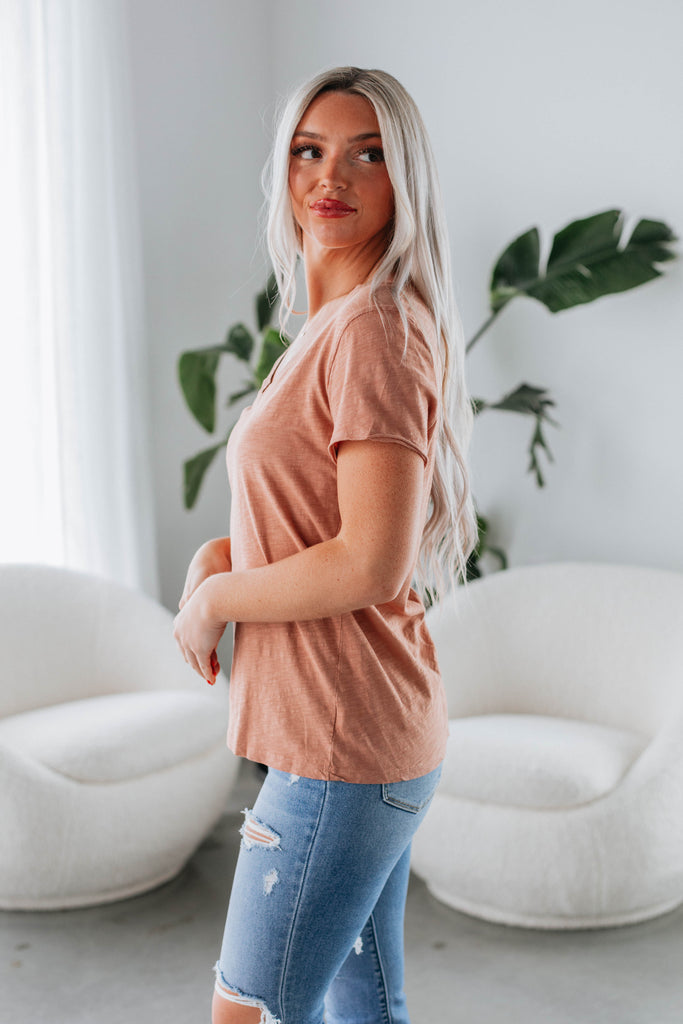 Luca Basic Tee - Clay