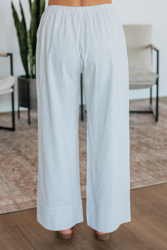 Luvan Striped Pants - Ivory Mix