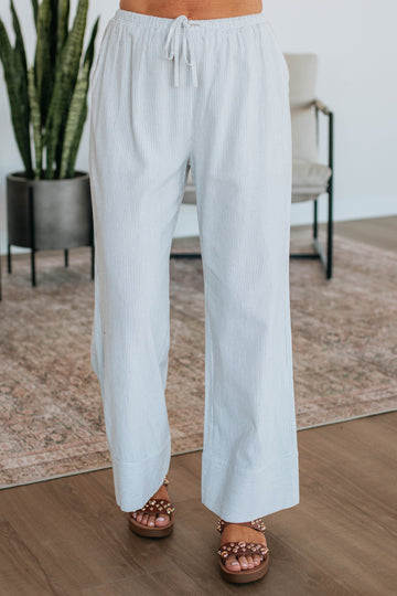 Luvan Striped Pants - Ivory Mix