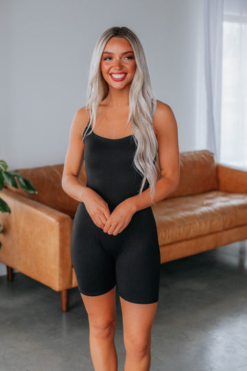 Mandy Basic Unitard - Black