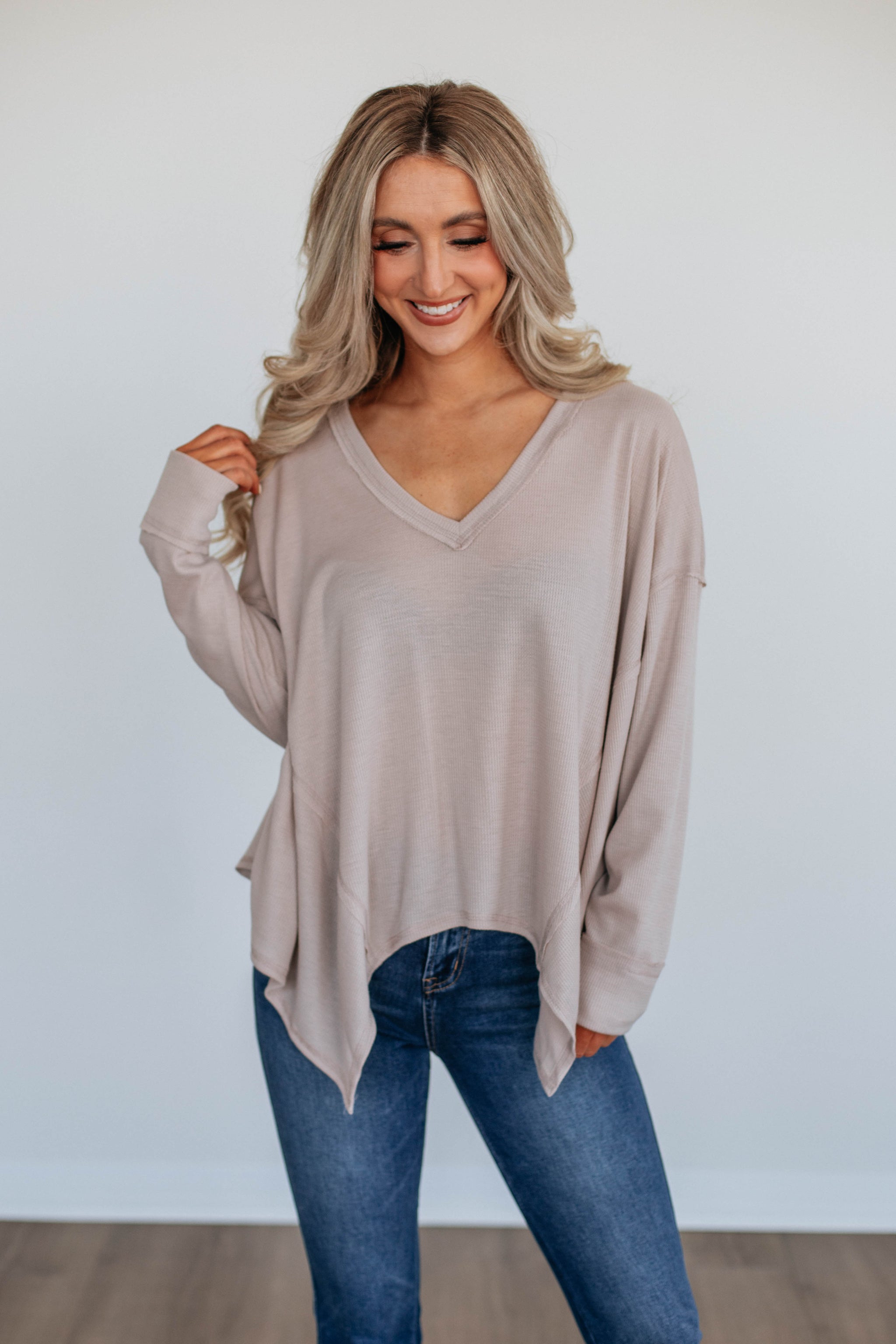 Matson Oversized Top - Beige