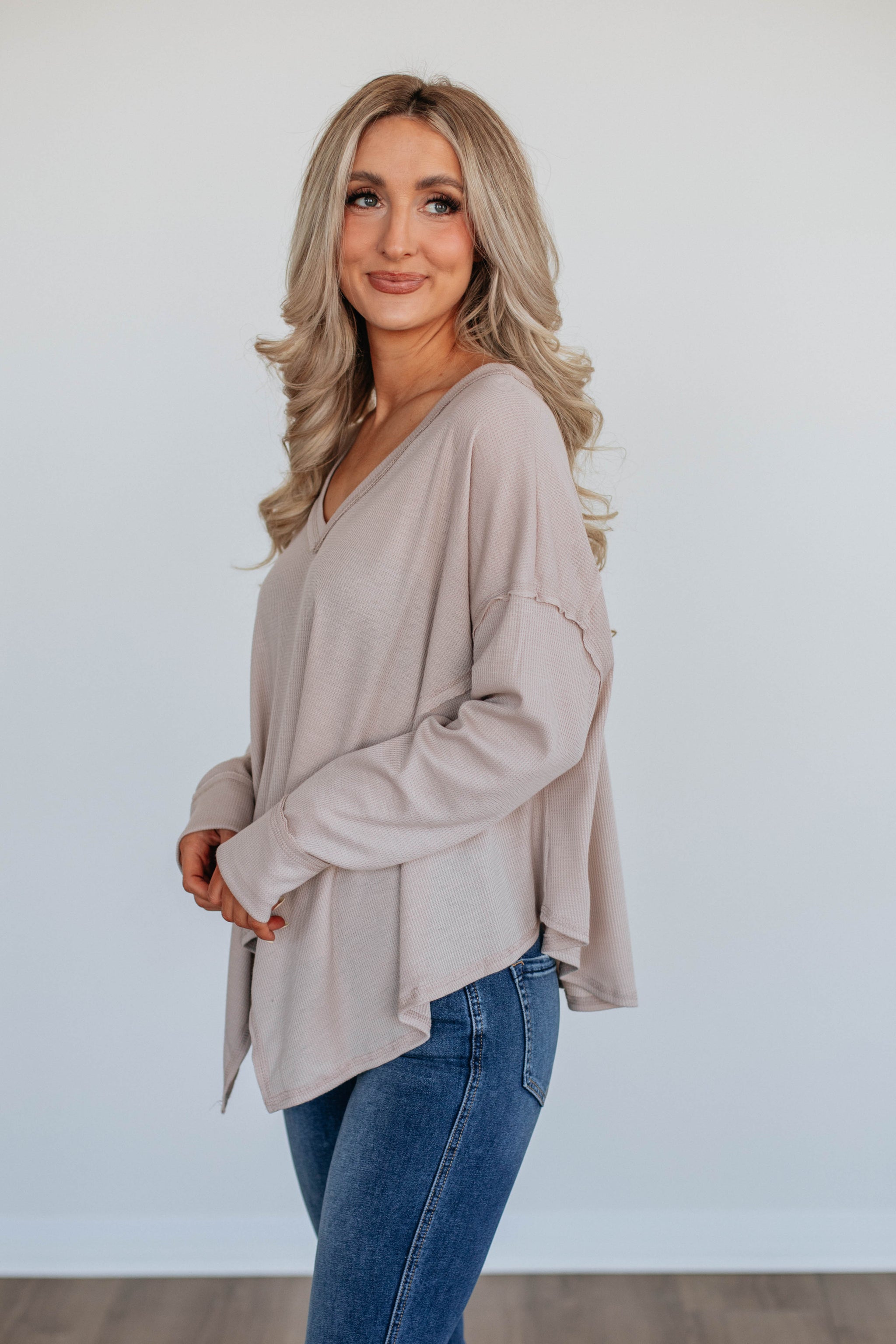 Matson Oversized Top - Beige