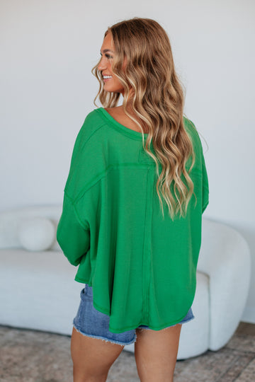 Matson Oversized Top - Kelly Green