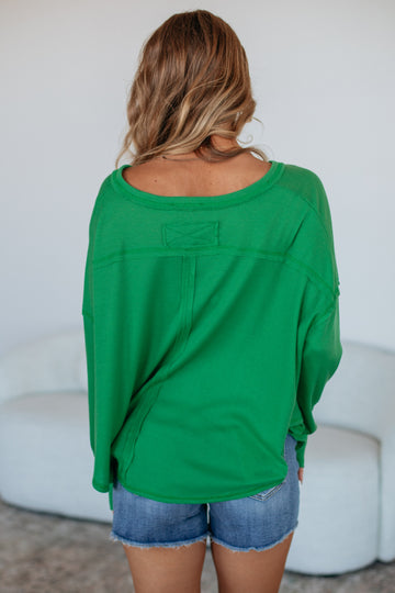 Matson Oversized Top - Kelly Green