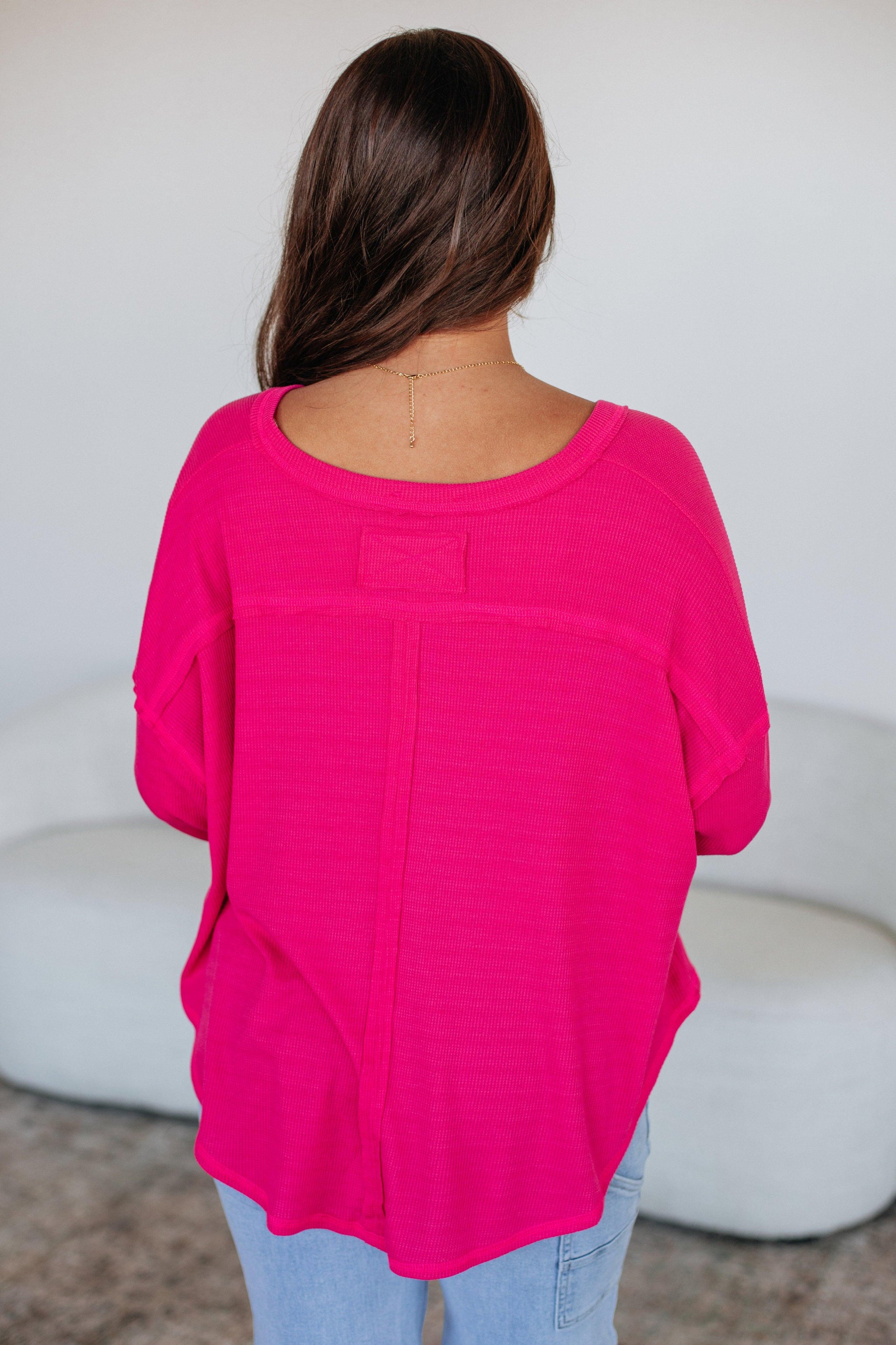 Matson Oversized Top - Fuchsia