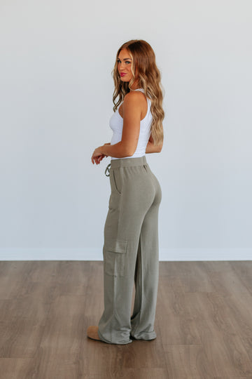 Merritt Lounge Cargo Pants - Moss