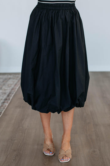 Mikala Midi Skirt - Black