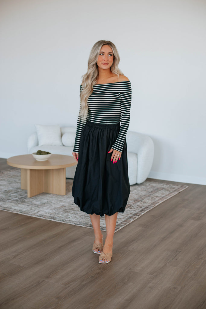 Mikala Midi Skirt - Black
