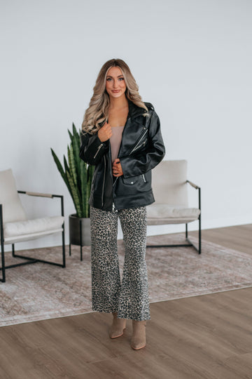 Milana Oversized Leather Jacket