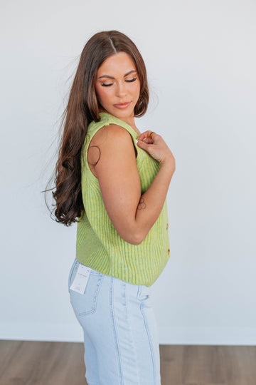 Monrow Sweater Vest - Lemongrass