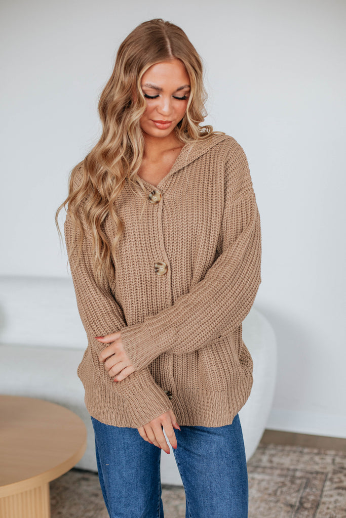 Moriah Knit Cardigan - Taupe