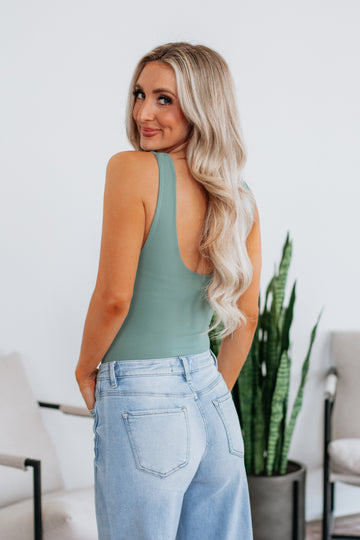 Sweet & Simple Bodysuit - Dusty Sage
