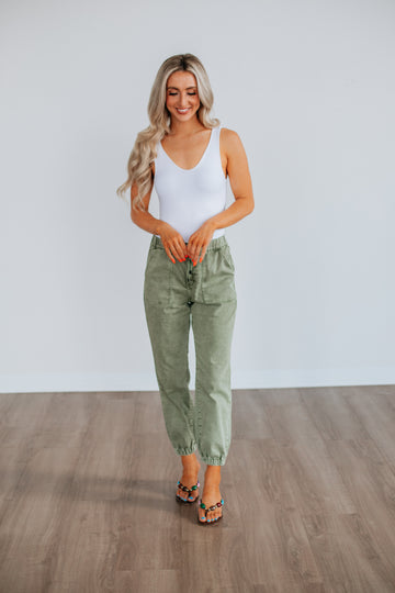 Drea Mica Joggers - Olive
