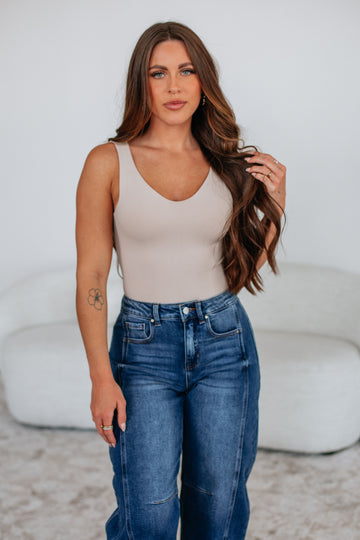 Sweet & Simple Bodysuit - Sand