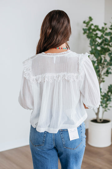 Odilia Lace Blouse - Ivory