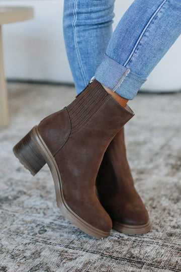 On Your Mind Boots - Coffee