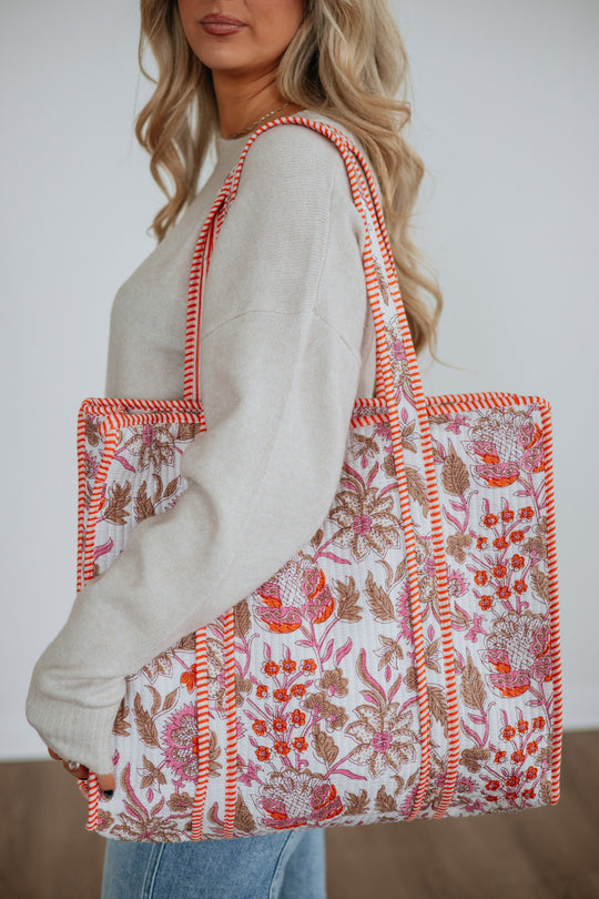 Floral Radiance Tote Bag