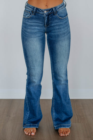 Palmer Risen Flare Jeans - Medium Wash