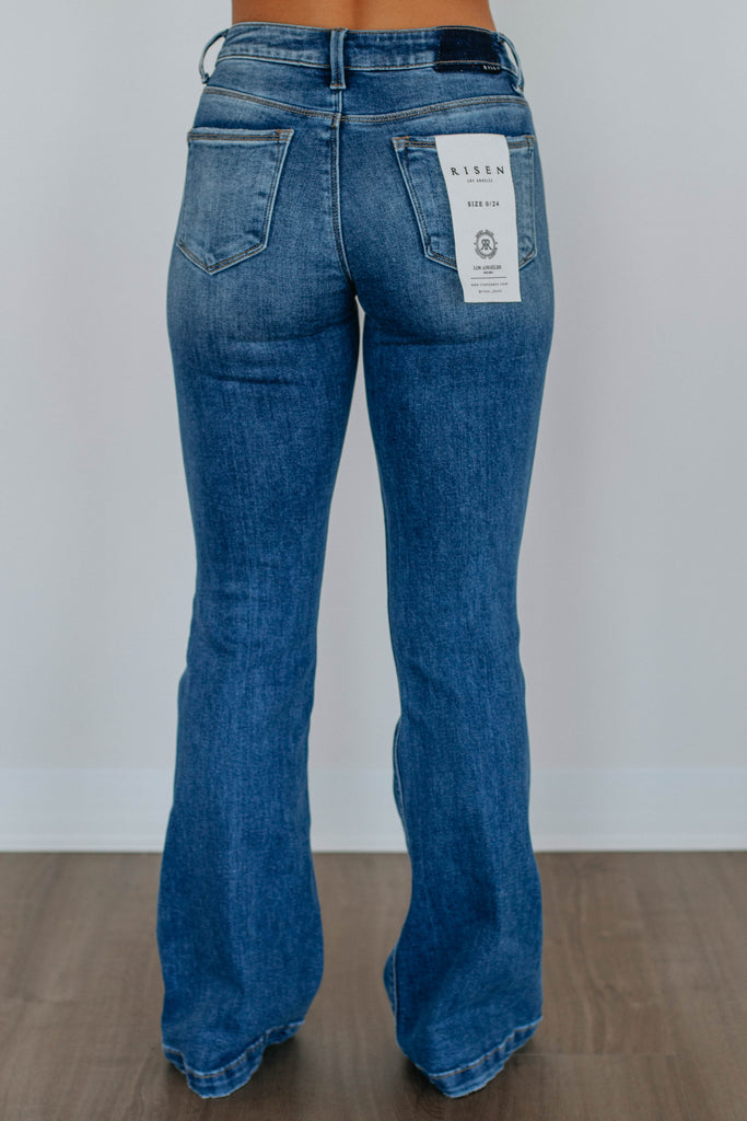 Palmer Risen Flare Jeans - Medium Wash