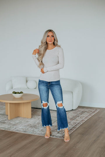 Penny Long Sleeve Top - Oatmeal