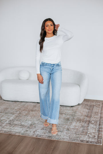 Penny Long Sleeve Top - Ivory