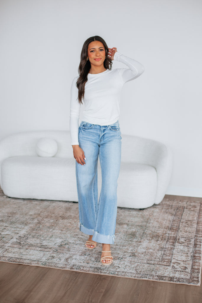 Penny Long Sleeve Top - Ivory