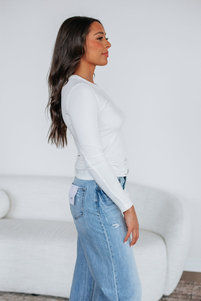 Penny Long Sleeve Top - Ivory