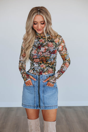 Brooks Floral Mesh Top