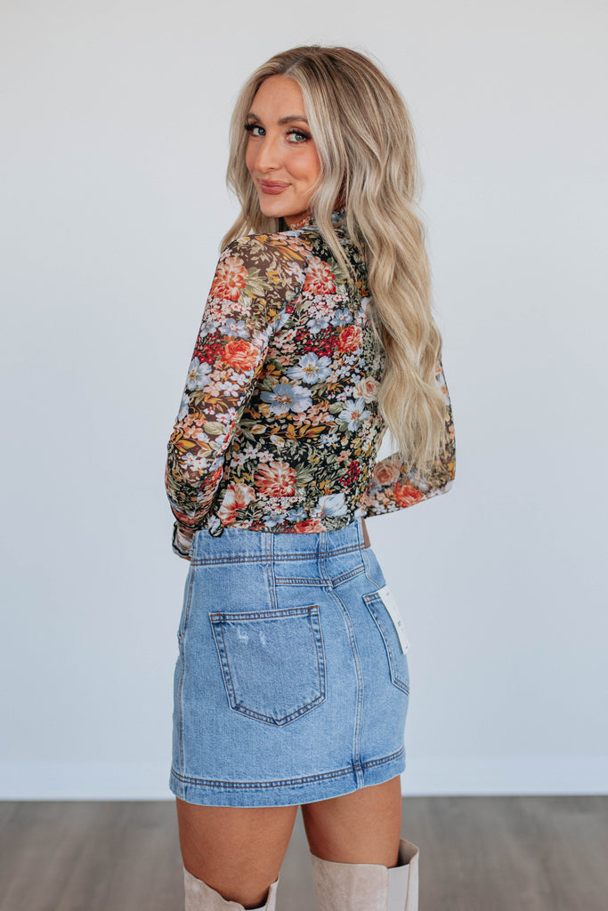 Brooks Floral Mesh Top