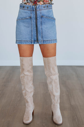 Peyton Hidden Denim Skirt - Soulful