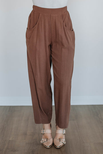 Pierra Linen Pants - Mocha