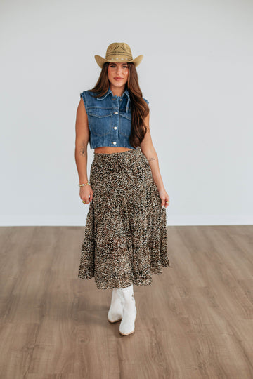 Nisha Leopard Skirt