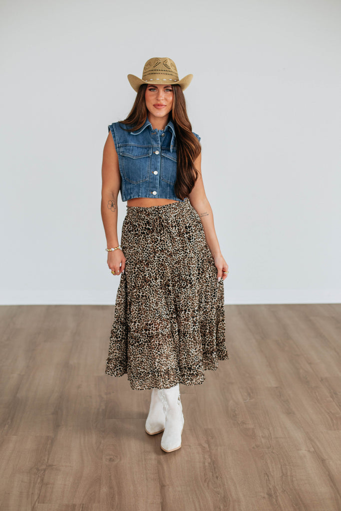 Nisha Leopard Skirt