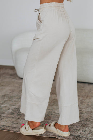 Zenia Wide Leg Pants - Natural