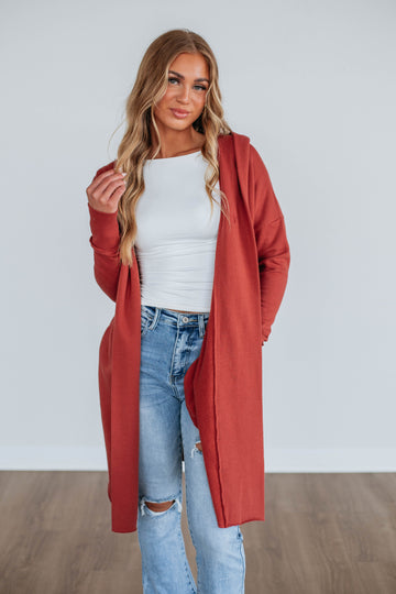 Rebekah Cardigan - Dusty Red