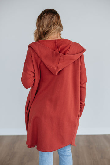 Rebekah Cardigan - Dusty Red