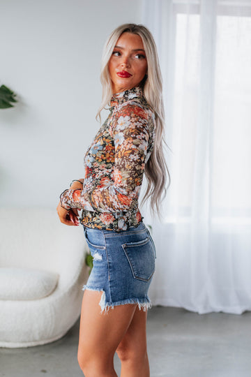 Brooks Floral Mesh Top