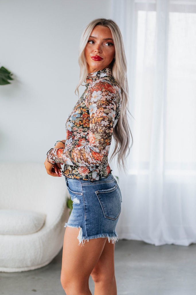 Brooks Floral Mesh Top