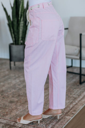 Rue Striped Barrel Pants