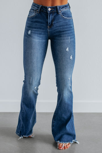 Samiya Risen Flare Jeans - Dark Wash