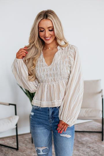 Arlette Striped Top