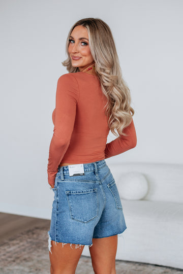 Shayla Basic Top - Terracotta