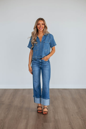 Siyana Denim Top