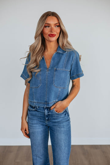 Siyana Denim Top